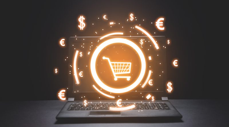 Digital image representing an online retail shopping cart