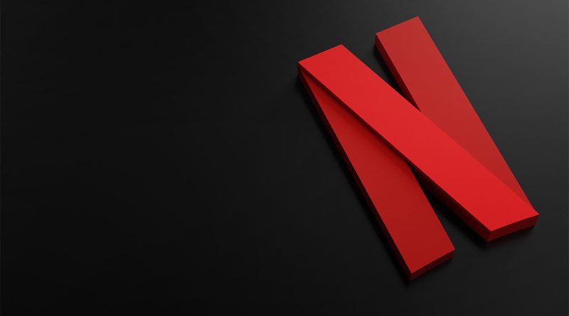 Image of the Netflix logo on a black background to support Netflix physical store article