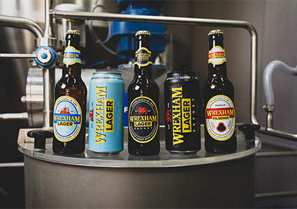 selection of Wrexham Lager beers