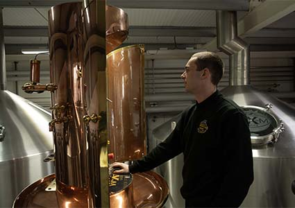 Inside Wrexham Lager's brewery