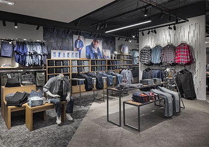 Jeans & shirts inside DXL group store