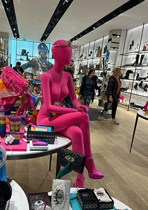 Pink Manequin in a retail outlet