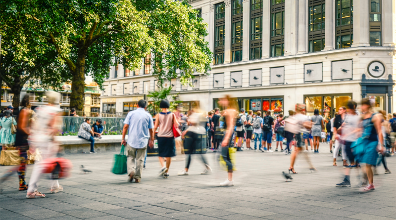 Busy shopping high street to support retail trends article