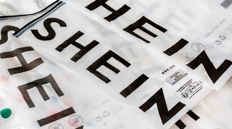 Shein bags piled on top of each other to support India comback article