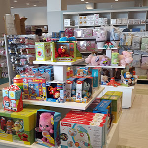 Toys on display at Excellent Stores