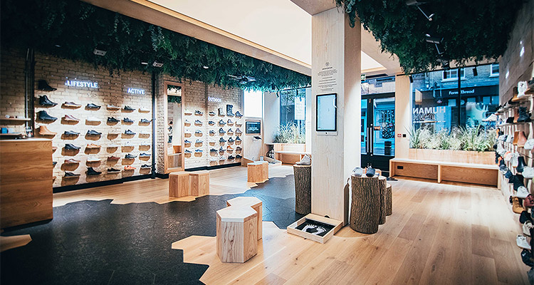 Vivobarefoot shop interior