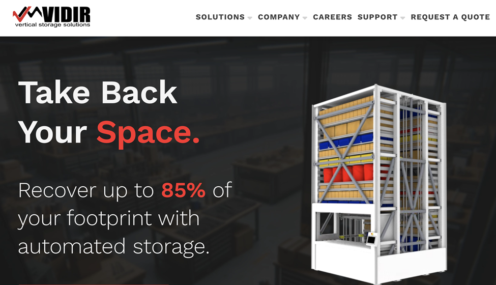 Vidir vertical storage solutions website