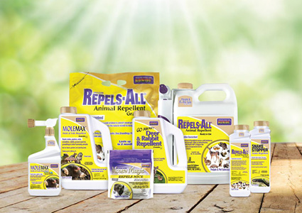 a variety of Bonide Repels-All animal repellent products