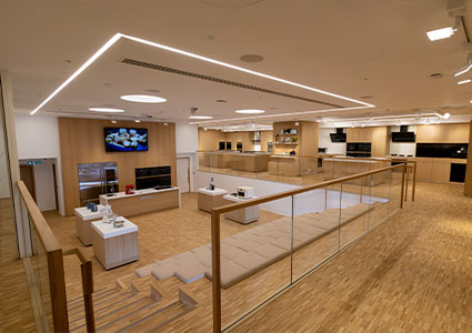 the interior of the Smeg London flagship store located on Regent Street