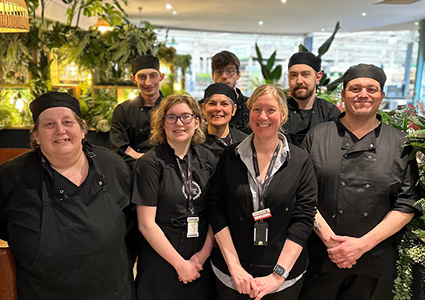 staff members at the official opening of the Gosforth Garden Centre. 