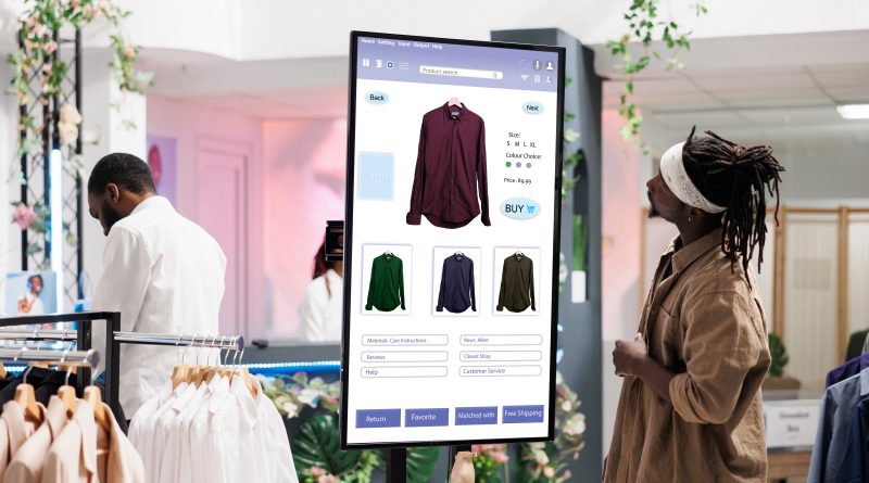 Retail Display solution in modern clothes store